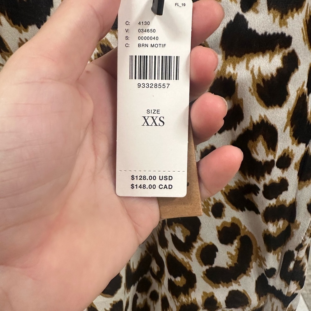Anthropologie Conditions Apply Elva Slip Midi Dress in Leopard Print - Picture 7 of 9